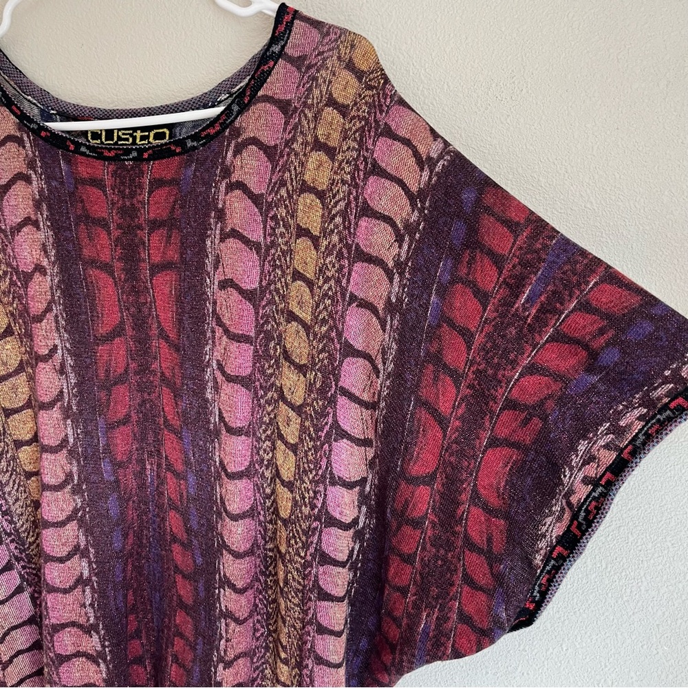 Custo Barcelona Knit Top Blouse Sz Medium Multicolor - Picture 3 of 7